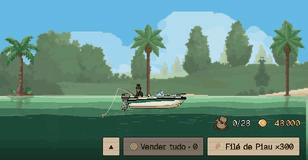 A fish biting and being reeled in