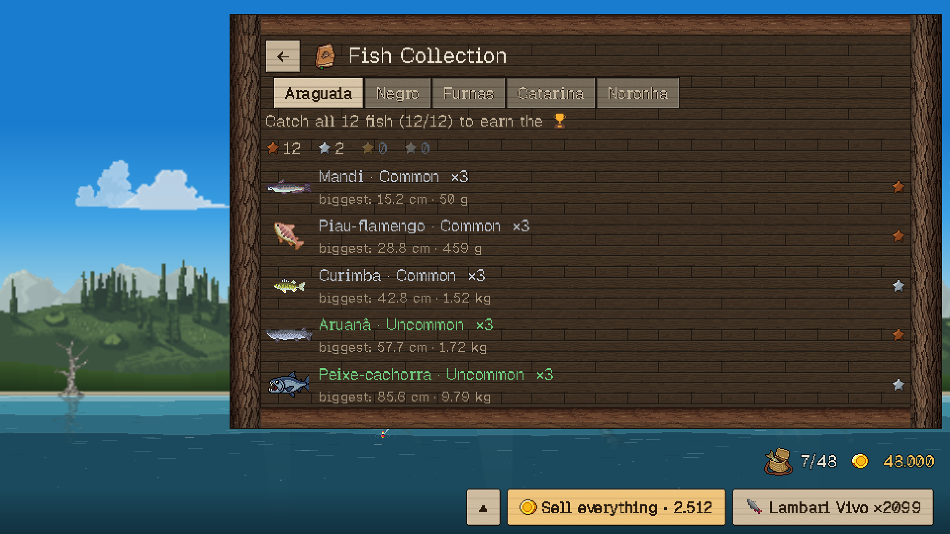 The fish collection panel