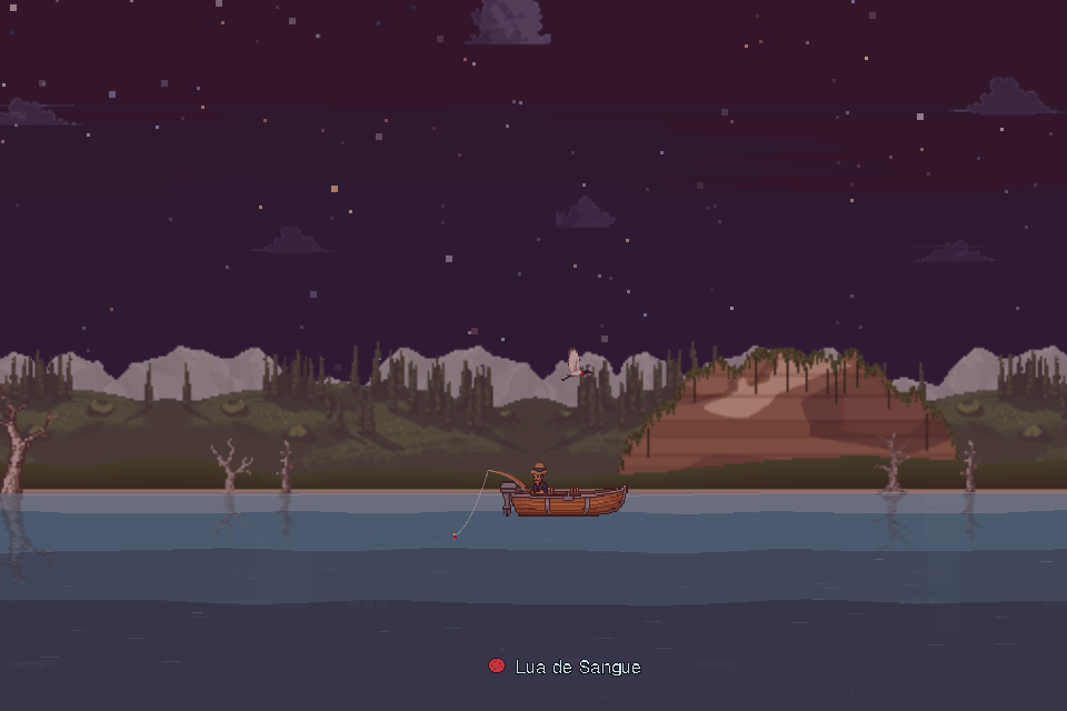 Lua de Sangue: o céu da noite vira vermelho e roxo sobre o rio